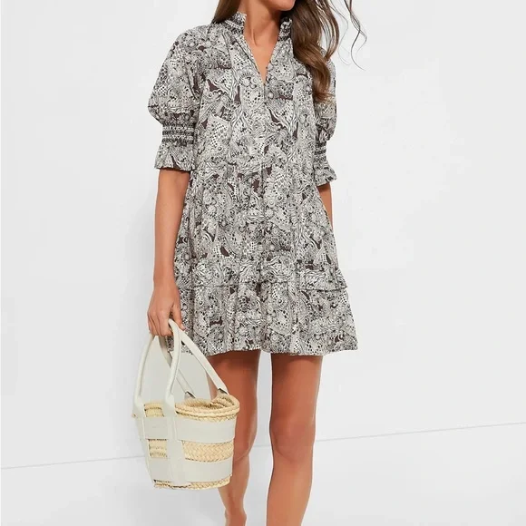 HYACINTH HOUSE
Brown Floral Sawyer Mini Dress - Picture 2 of 11